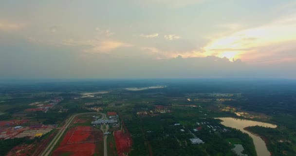 Vista Aérea Thai Laos Ponte Amizade — Vídeo de Stock