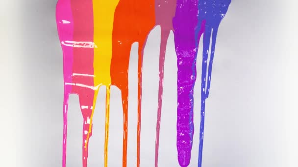 Time Lapse Amazing Beautiful Color Dripping White Paper Sweet Pantone — Stock Video
