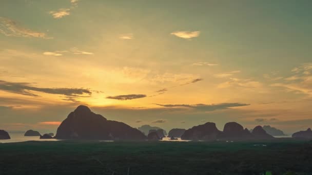 Time Lapse Increíble Luz Naturaleza Cielo Nuboso Sobre Samed Nang — Vídeo de stock