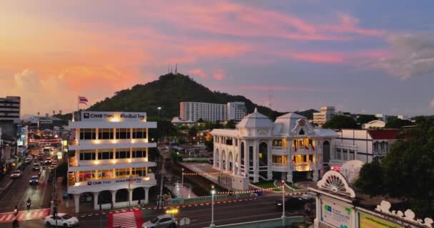 Phuket Tayland Mayıs 2023 Havadan Bakıldığında Ünlü Old Town Daki — Stok video