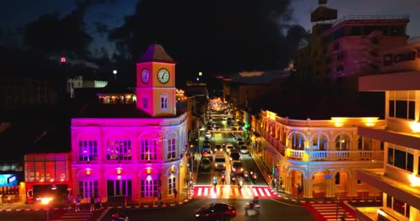 Phuket Tailândia Maio 2023 Vista Aérea Show Luz Famosa Cidade — Vídeo de Stock
