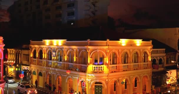 Phuket Tailandia Mayo 2023 Vista Aérea Espectáculo Luces Famoso Casco — Vídeo de stock