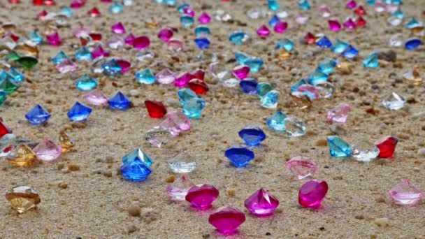 Spiaggia Disseminata Diamanti — Video Stock