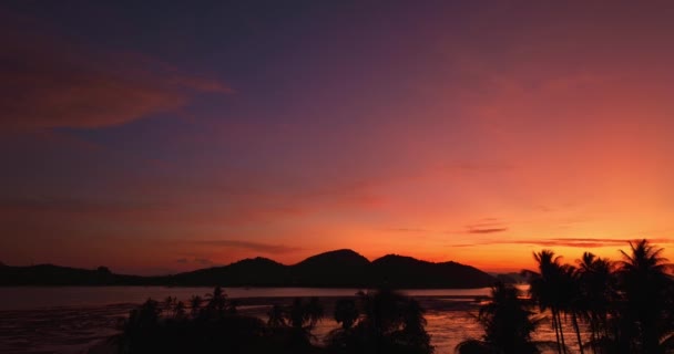 Altın Işık Kumlu Plaja Indi Inanılmaz Kumlu Plajlar Sular Çekildiğinde — Stok video