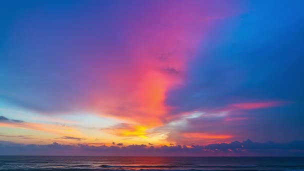 Time Lapse Video Amazing Sunset Sky Karon Beach Phuket Thaïlande — Video