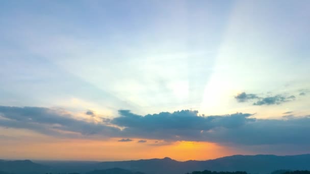 Légi Hiper Hiba Kilátás Arany Napfelkelte Phang Nga Völgyében Gyönyörű — Stock videók