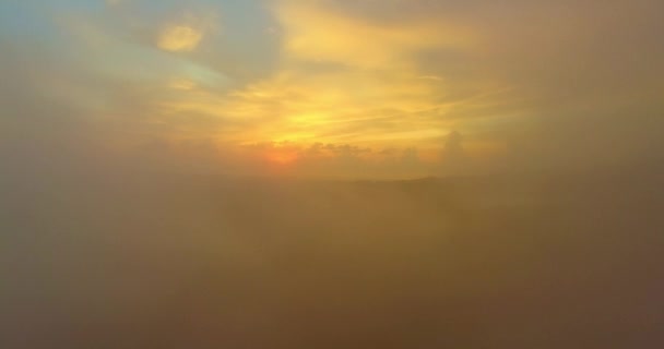 Widok Lotu Ptaka Piękny Zachód Słońca Phang Nga Tajlandia Wieczorem — Wideo stockowe