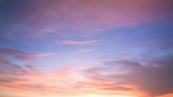 Widok Lotu Ptaka Oszałamiający Zachód Słońca Scena Tekstury Gradientowego Nieba — Wideo stockowe