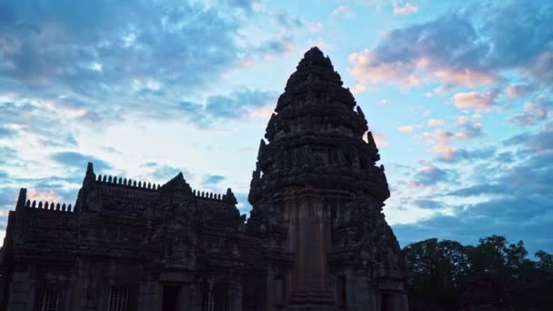 Phimai Sığınağı Nın Muhteşem Manzarası Yan Taştan Yapılmış Kalenin Kapısı — Stok video
