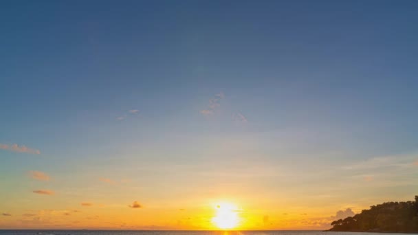 Čas Lapse Video Úžasné Západu Slunce Oblohy Nad Oceánem — Stock video