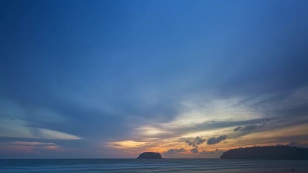 Čas Lapse Video Úžasné Západu Slunce Oblohy Nad Oceánem Thajsko — Stock video