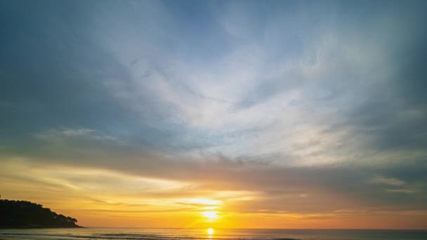 Time Lapse Video Amazing Sunset Sky Ocean Karon Beach Phuket — Video