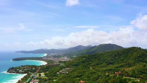Sahil Manzaralı Deniz Manzaralı Gökyüzü Manzaralı Kata Noi Plajı Kata — Stok video