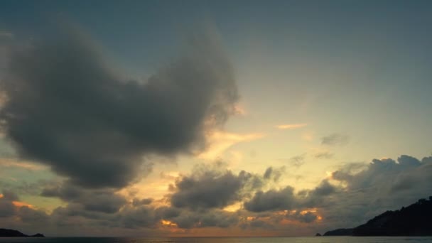 Time Lapse Paysage Vue Coucher Soleil Majestueux Lever Soleil Nuages — Video