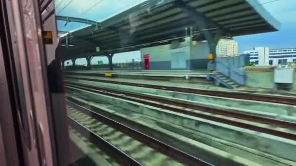 Bangkok Thailand November 2023 Red Line Skytrain Van Bang Sue — Stockvideo