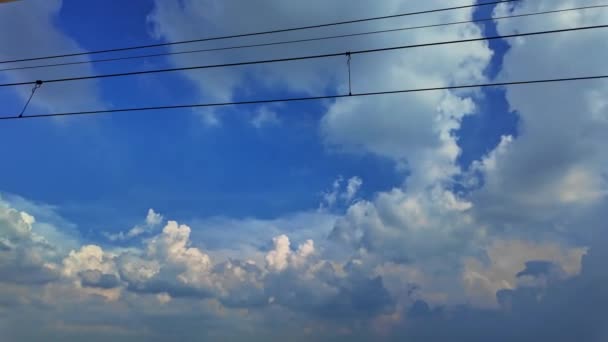 Bangkok Thailandia Novembre 2023 Nuvole Bianche Nel Cielo Blu Sopra — Video Stock