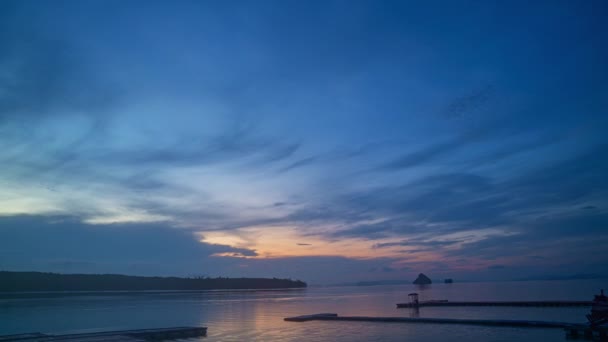 Панорамный Вид Панамские Острова Множеством Островов Нетронутыми Мангровыми Зарослями Облака — стоковое видео