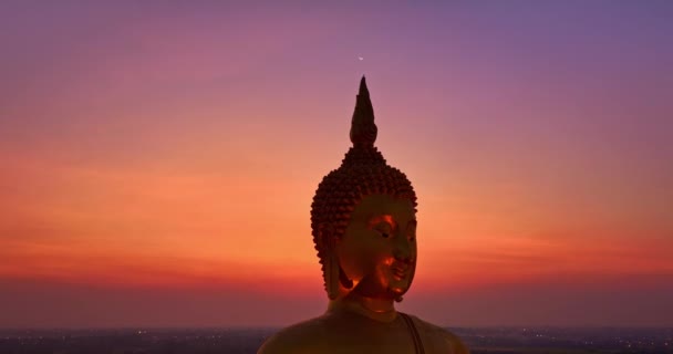 Muang Ang Thong 태국에서 세계에서 Landmark Buddhism Thailand Sunset Video — 비디오