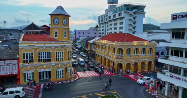 Phuket Tayland Nisan 2023 Phuket Popüler Tarihi Yapısının Havadan Görünüşü — Stok video