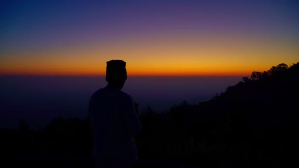 Malerischer Blick Auf Den Sonnenaufgang Über Dem Horizont Den Thailändischen — Stockvideo