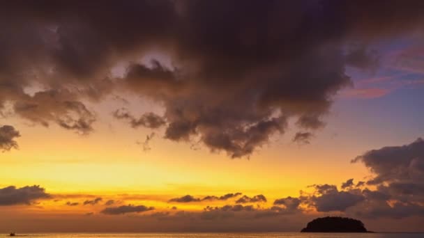 Zeitraffer Von Tag Nacht Erstaunliche Wolke Bei Sonnenuntergang — Stockvideo
