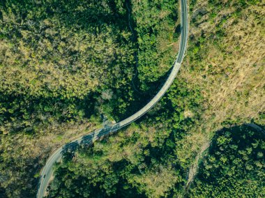 Huai Tong köprüsünün üstündeki hava manzarası.