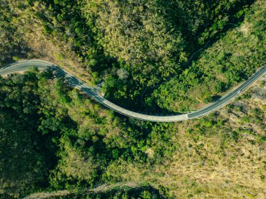 Huai Tong köprüsünün üstündeki hava manzarası.