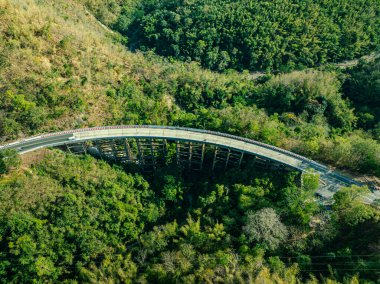 Huai Tong köprüsünün üstündeki hava manzarası.