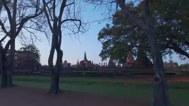 Viajar Por Parque Histórico Sukhothai Tailandia — Vídeos de Stock