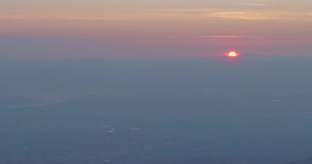 Vista Aérea Paisagem Belo Nascer Sol Acima Phu Tub Berk — Vídeo de Stock