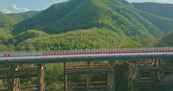 Widok Lotu Ptaka Huay Tong Most Krajobraz Phetchabun Tajlandia — Wideo stockowe