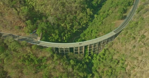 Widok Lotu Ptaka Piękny Most Nad Doliną Phetchabun Tajlandia — Wideo stockowe