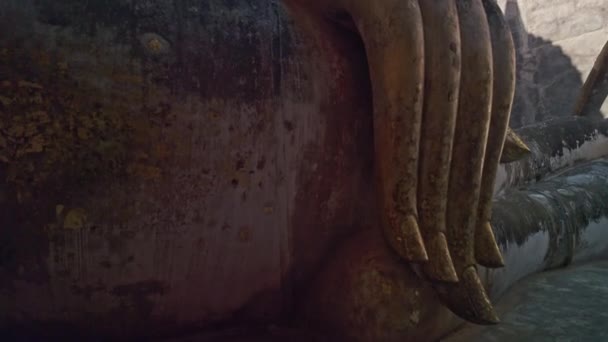 Phra Ajana Gyönyörű Nagy Buddha Található Templom Wat Chum Thaiföld — Stock videók