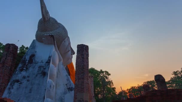 Timelapse Закат Wat Khun Inthapramun Храм Который Построен Сукхотай Erea — стоковое видео