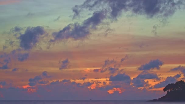 Tidsförskjutning Skönheten Himlen Var Fascinerande Fantastisk Solnedgång Fantastiska Moln Förändras — Stockvideo