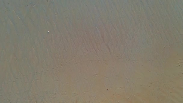 Vzdušný Pohled Shora Písečnou Pláž Pláži Kata Phuket — Stock video