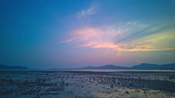 Time Lapse Cielo Magenta Cubre Las Islas Atardecer — Vídeo de stock