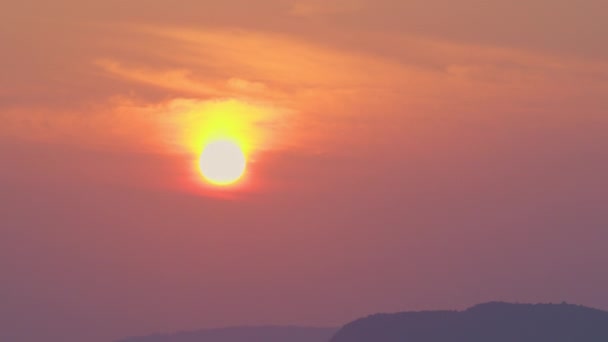 Beautiful Sweet Sky Sunrise Mountain Range — Stock Video