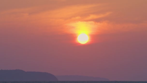 Beautiful Yellow Sun Sweet Sky Sunrise Mountain — Stock Video