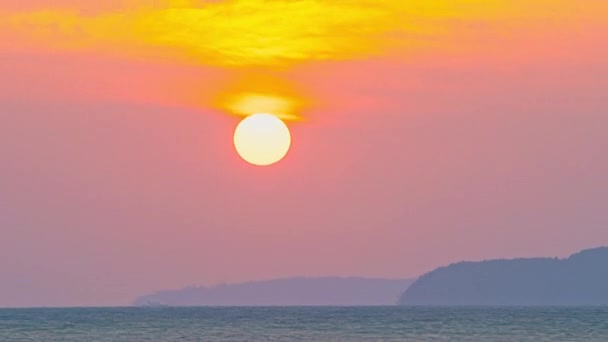 Time Lapse Sun Rose Island — Stock Video