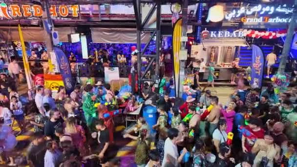 Phuket Thaiföld Április 2024 Thaiföld Songkran Fesztiválja Amely Jellemzően Három — Stock videók