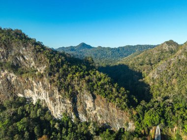 Hava manzarası Tayland 'ın en güzel şelaleleri