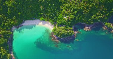 Özgürlük Sahilinin güzel doğasının havadan görünüşü 