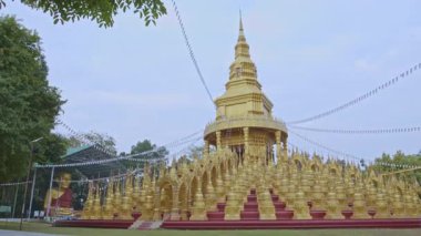 Çok sayıda entrika ile çevrili muhteşem bir altın pagoda. Bu kutsal Budist sitesi çarpıcı bir mimari öneme sahip ve onu dikkate değer bir kültürel dönüm noktası haline getiriyor..