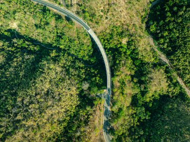 Huai Tong köprüsünün üstündeki hava manzarası.