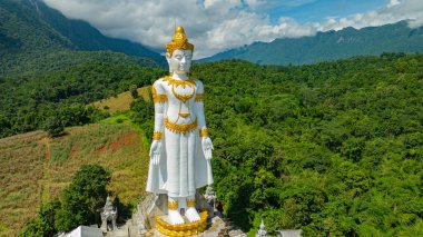 Büyük Buda Brahma Panyo, Doi Luang dağının önünde dikiliyor, Chiang Mai doğal ortamdaki huzur ve maneviyatı sembolize ediyor. Yüksek dağ arkaplanı