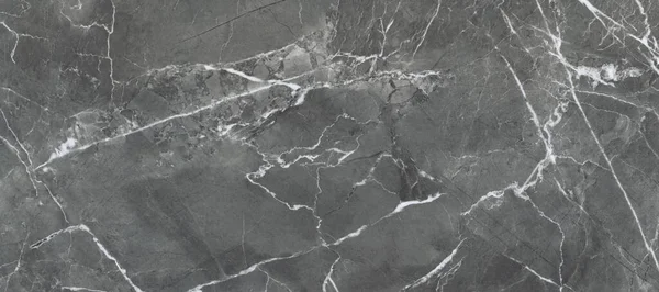 Ürün tasarımı için beyaz ve mavi desenli doğal koyu siyah mermer (Altın Rusya) doku arka planı.