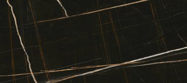 Sarı damarlı siyah mermer arka plan doğal taş döşeme dokuları.