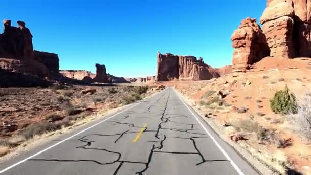 Discover Natural Wonders Arches National Park You Explore Stunning Rock — Stock Video