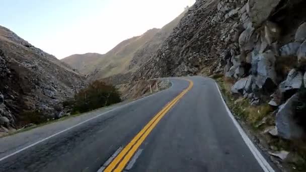 Vista Primeira Pessoa Beleza Tirar Fôlego Kern River Road Califórnia — Vídeo de Stock